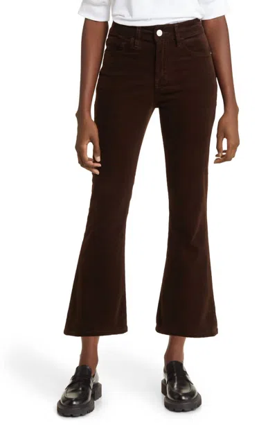 Shop Frame Le Crop Mini Boot Corduroy Pant In Espresso In Brown