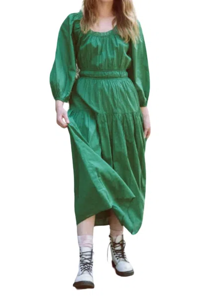 Shop The Great Moonstone Dress In Bright Moss In Green