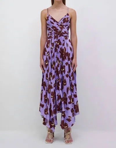 Shop Jonathan Simkhai Portia Midi Dress In Lavender In Purple