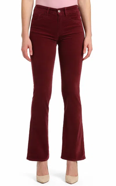 Shop Mavi Maria Velvet Flare Pants In Red