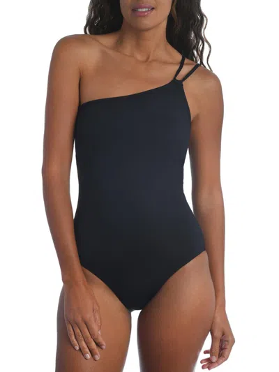 Shop La Blanca Womens One Shoulder Tummy Control One-piece Swimsuit In Black