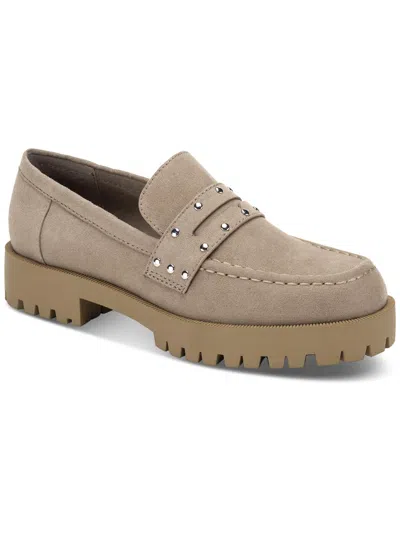 SUN + STONE TAELENNE WOMENS FAUX SUEDE SLIP P LOAFERS 
