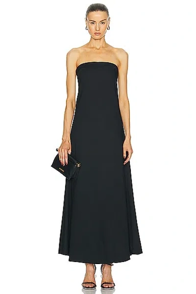 Aexae Bandeau Column Day Dress In Black