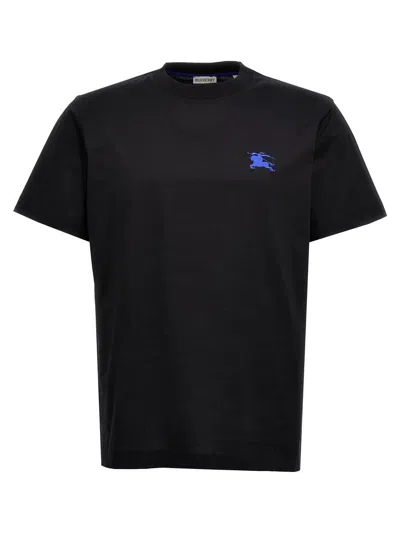 Shop Burberry Logo Embroidery T-shirt In Black