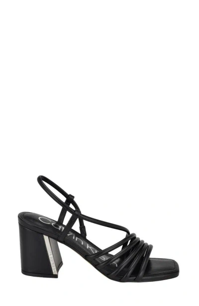 Shop Calvin Klein Holand Strappy Sandal In Black