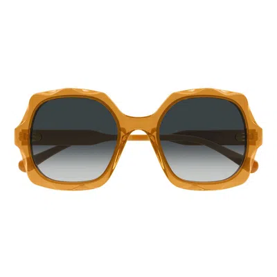 Chloé Eyewear Oversized Square-frame Sunglasses In Orange