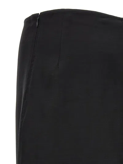 Shop Fabiana Filippi Long Skirt In Black