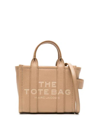 Shop Marc Jacobs The Mini Leather Tote Bag In Camel