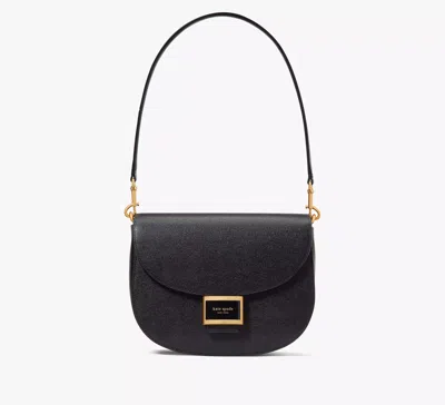 Shop Kate Spade Katy Convertible Saddle Bag In Black