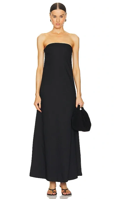 Shop Aexae Column Maxi Dress In 黑色