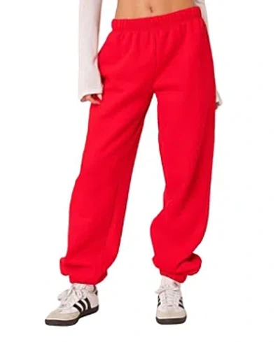 Shop Edikted Clark Oversized Sweatpants In Red