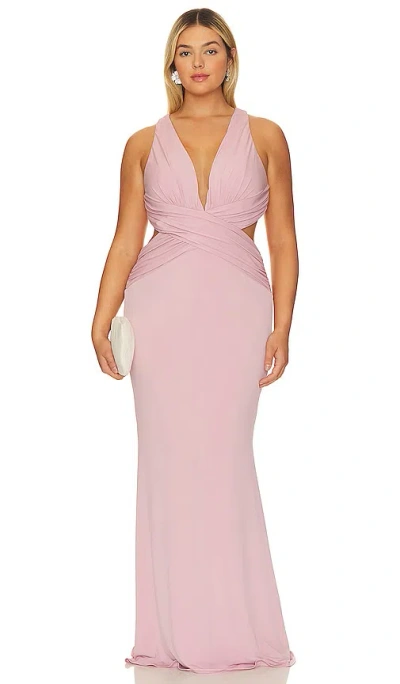 Katie May X Revolve Secret Agent Gown In 蔷薇石英色