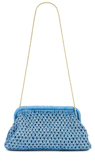 Shop Loeffler Randall Trudie Frame Crochet Clutch In Blue