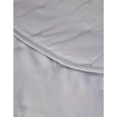 Yves Delorme Platine Triomphe Cotton-sateen Bedcover In Platine
