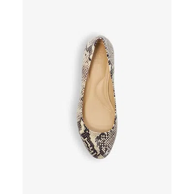 Shop Dune Women's Reptile-print Leather Bracket Comfort Snakeskin-embossed Leather Heeled Courts