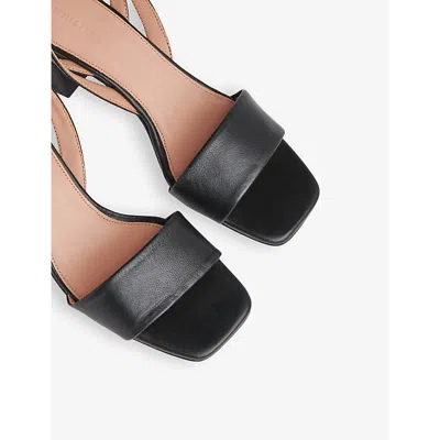 Shop Whistles Women's Black Eden Cut-out Leather Heeled Sandals