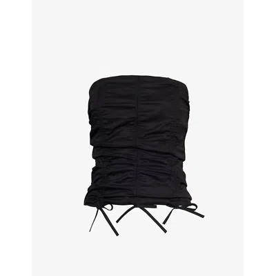 Shop Amy Lynn Women's Black Alexa Utility Strapless Cotton Top