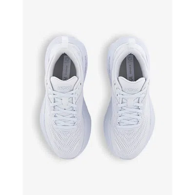 Shop Hoka Bondi 8 Lightweight Recycled-polyester-blend Low-top Trainers In White White
