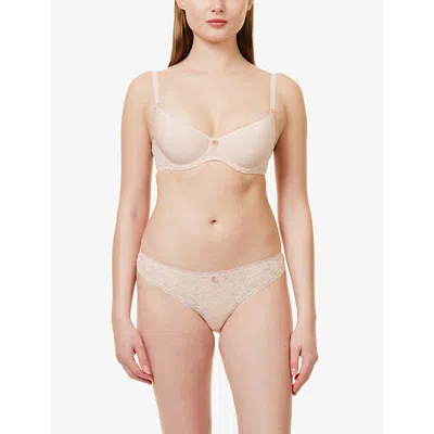 Aubade Womens Nude D Ete Rosessence Mid-rise Stretch-lace Briefs In Nude D Ete