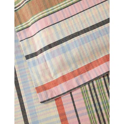 Shop Ralph Lauren Home Multicoloured Garet Stripe Cotton Double Duvet Cover