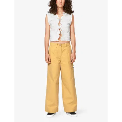 Shop Nue Notes Women's Antelope Joe Wide-leg Mid-waist Cotton-blend Trousers