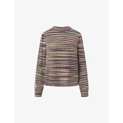 Shop Nue Notes Womens Multi Stripe Jude Stripe Knitted Jumper