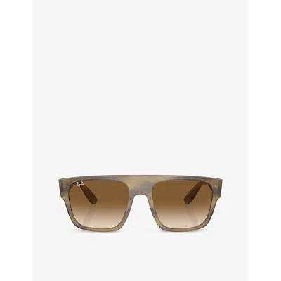 Ray Ban Ray-ban Womens Brown Rb0360s Drifter Square-frame Propionate Sunglasses In Brown