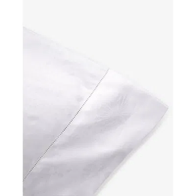 Shop Ralph Lauren Home White Bethany Floral-weave Standard Organic-cotton Pillowcase 50cm X 75cm