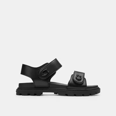 Coach Restored Brynn Sandal In Black