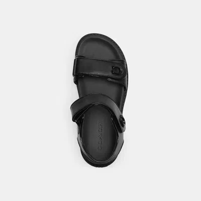 Coach Restored Brynn Sandal In Black
