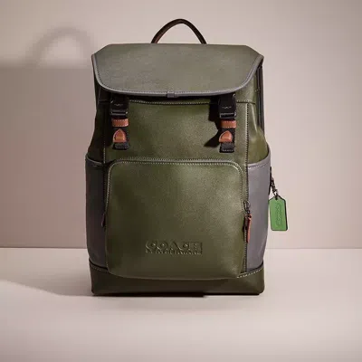 Shop Coach Restored League Flap Backpack In Colorblock