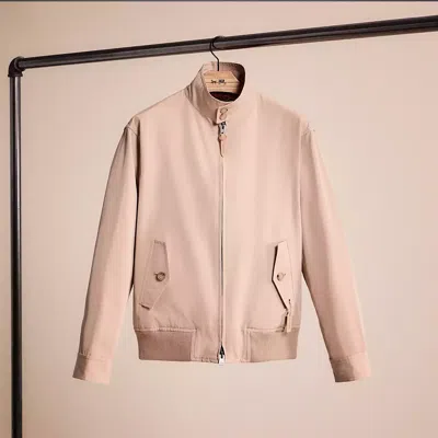 Shop Coach Restored Woven Harrington Jacket In Tan