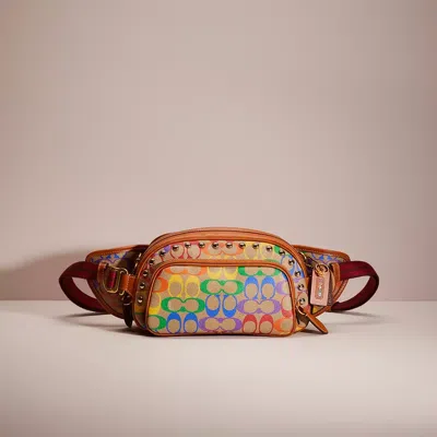 Shop Coach Upcrafted Hitch Belt Bag In Rainbow Signature Canvas