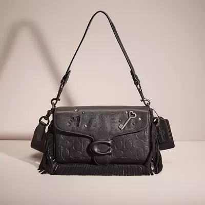 Shop Coach Upcrafted Soft Tabby Multi Crossbody In Signature Leather In Black Copper/black
