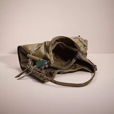 Shop Coach Upcrafted Madison Shoulder Bag In Gunmetal/olive Grey