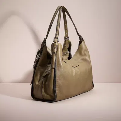 Shop Coach Upcrafted Madison Shoulder Bag In Gunmetal/olive Grey