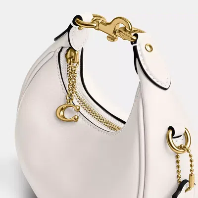 Coach Womens Chalk Jonie Mini Leather Crossbody Bag In Brass/chalk