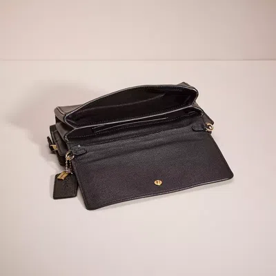 Coach Upcrafted Double Up Wallet Crossbody Creation In Brass/tan/rust