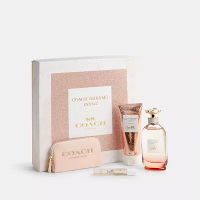 Shop Coach Dreams Sunset Eau De Parfum 4 Piece Gift Set In Multi