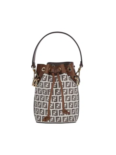 Shop Fendi "mon Tresor" Mini Bag In Brown