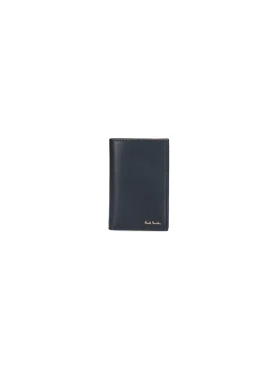 Shop Paul Smith 'signature Stripe' Card Holder In Black  