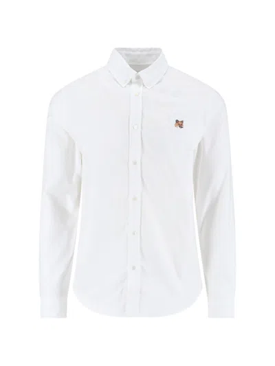 Shop Maison Kitsuné 'fox Head' Shirt In White