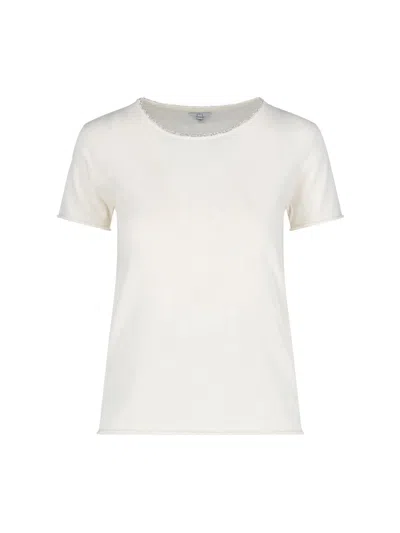 Shop Universel Crystal Detail T-shirt In Cream