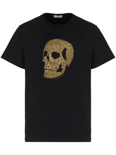 Shop Alexander Mcqueen Logo T-shirt In Black  