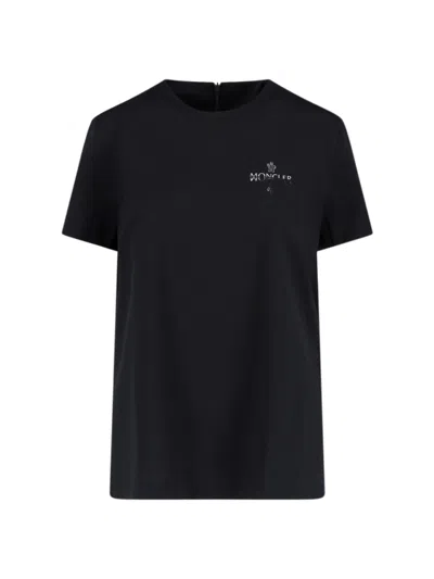 Shop Moncler Logo T-shirt In Black  