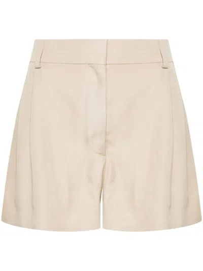 Shop Stella Mccartney Viscose Shorts In Neutrals