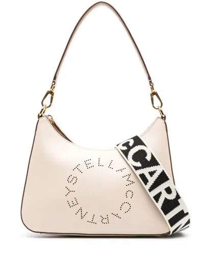Shop Stella Mccartney Small Logo Shoulder Bag In White