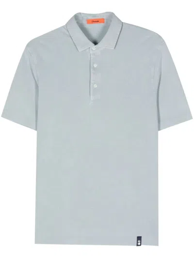 Shop Drumohr Polo Shirt In Blue