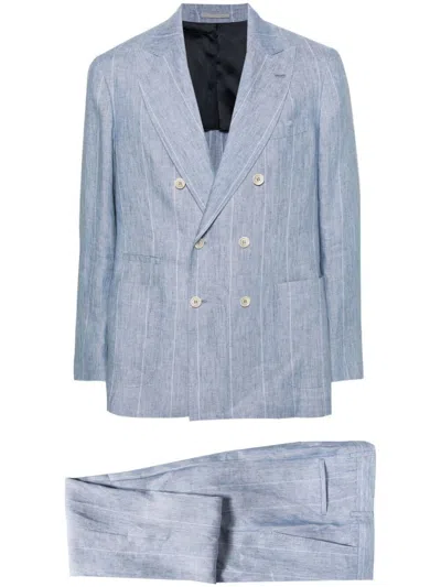 Shop Brunello Cucinelli `leisure` Suit In Blue