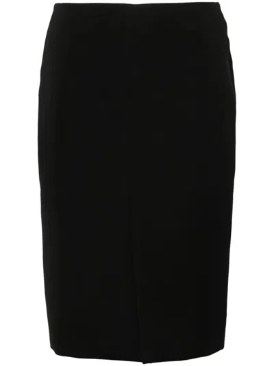 Shop Gucci Midi Skirt In Black  